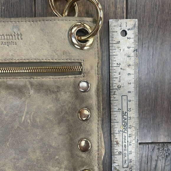 Hammitt Las Angeles, distressed leather gray, 7" x 8" cross body bag - Picture 7 of 13